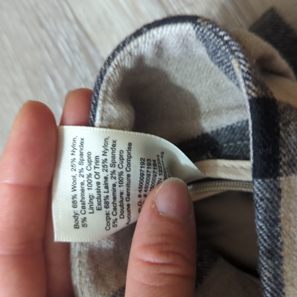 Aritzia Wilfred Tie Front Cashmere Wool Plaid Trousers - Size 00 - Picture 3 of 4